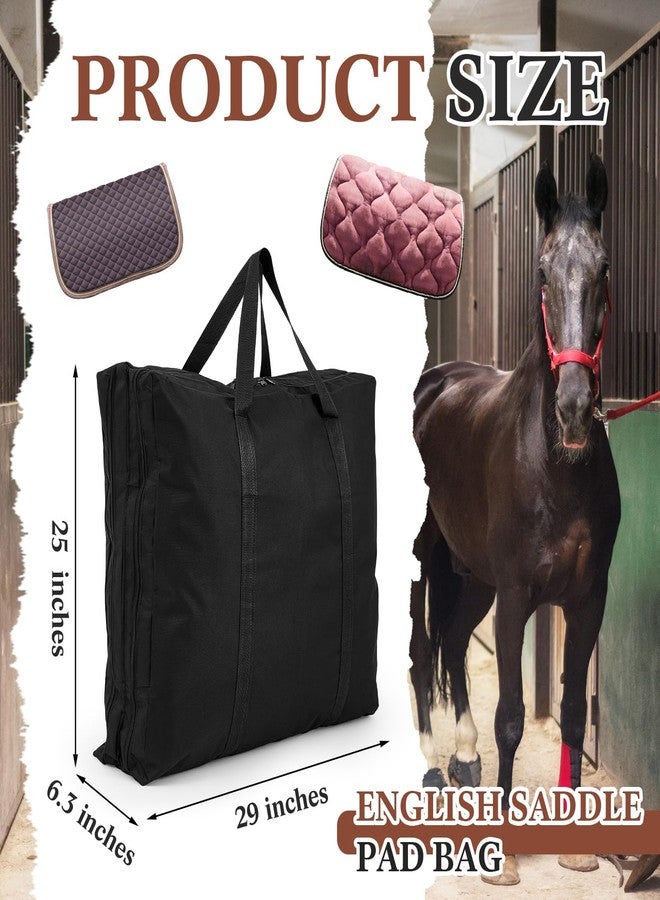 SilTriangle English Saddle Pad Bag Oxford Cloth Multiple Compartments Horse Saddle Pads Convenient Western Storage for Horses Grommets Multi Carrier for Equestrian Air Circulation - Image 3